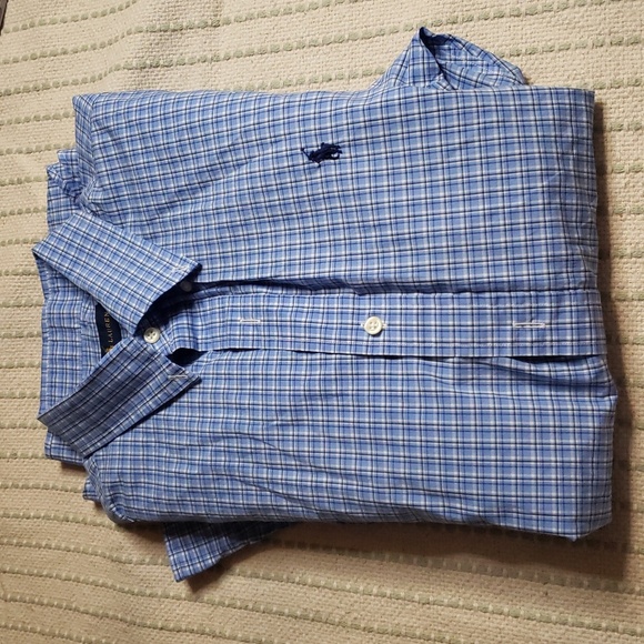Ralph Lauren men's blue/white button down longsleeve large - Picture 1 of 6